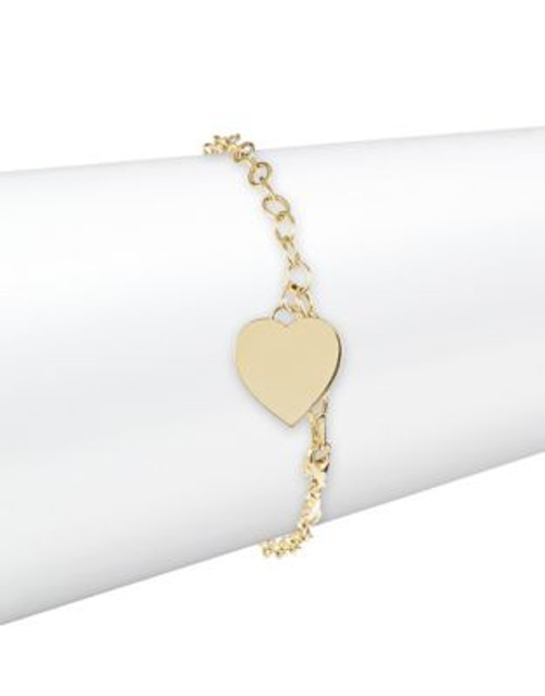 Fine Jewellery 14K Yellow Gold Heart Charm Bracelet - YELLOW GOLD