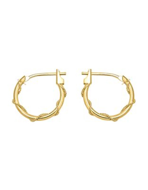 Fine Jewellery 14K Gold Wrap Hoop Earrings - GOLD