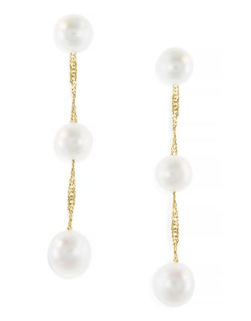 Effy 14K Yellow Gold Freshwater Pearl Earrings - PEARL