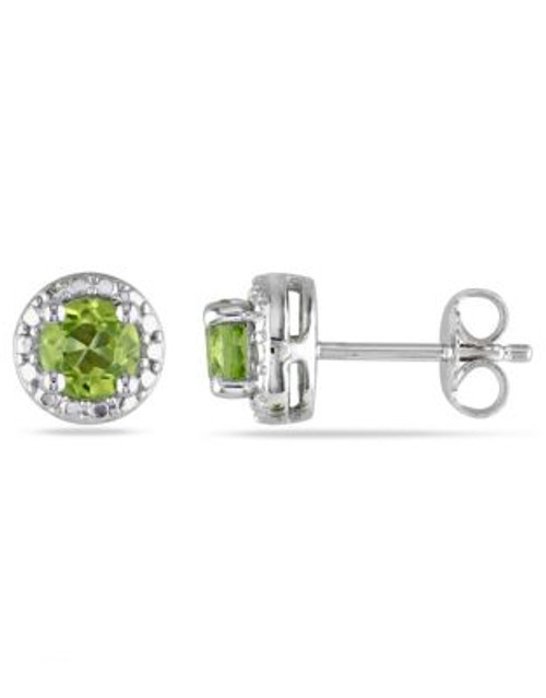 Concerto Sterling Silver and Peridot Stud Earrings - PERIDOT