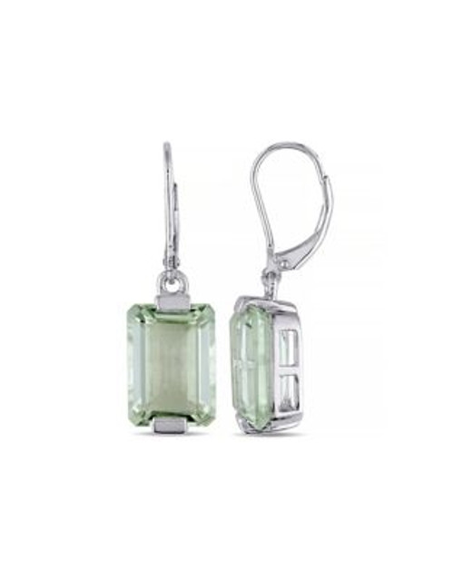 Concerto 13.2TCW Green Amethyst Sterling Silver Drop Earrings - AMETHYST