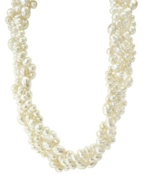 Effy Sterling Silver 5-7mm Freshwater Pearl Braided Necklace - PEARL