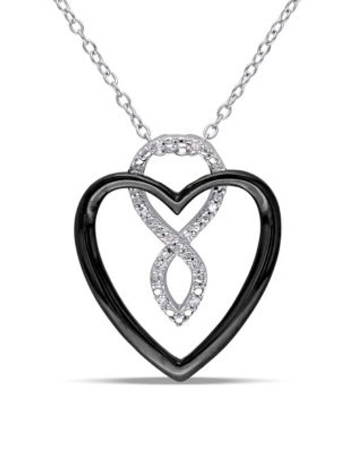 Concerto Diamond Two-Tone Heart Necklace - DIAMOND