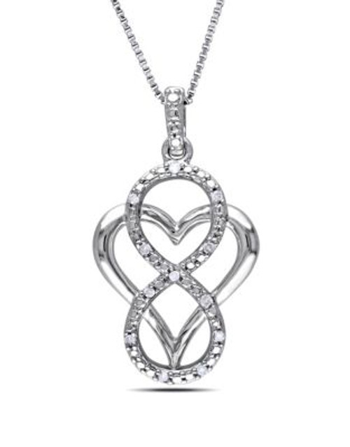 Concerto Diamond Infinity Overlay Heart Necklace - DIAMOND