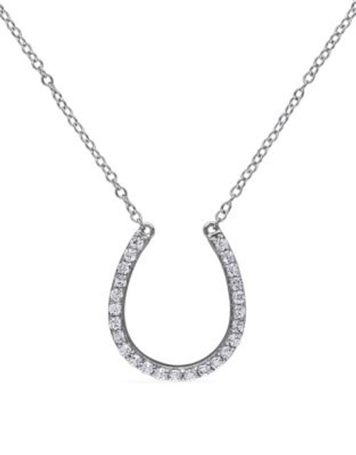 Concerto White Topaz Sterling Silver Horseshoe Necklace - TOPAZ