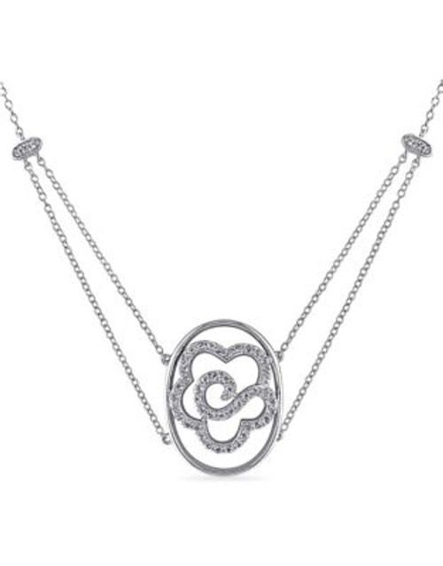 Concerto White Topaz Sterling Silver Flower Necklace - TOPAZ