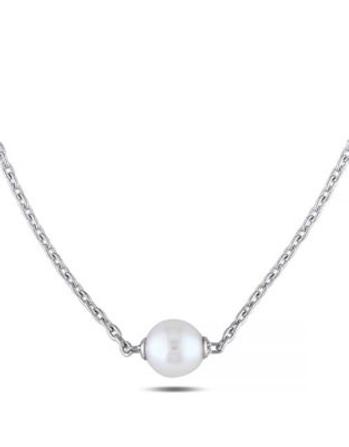 Concerto White Pearl and Sterling Silver Necklace - WHITE