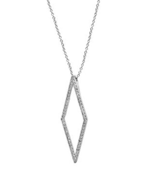 Effy 0.53 TCW Diamond 14K White Gold Pendant Necklace - DIAMOND