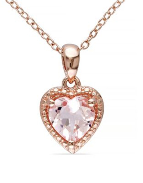 Concerto 1.1 TCW Morganite Heart Pendant Necklace - PINK