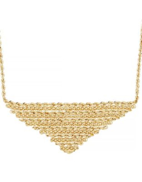 Fine Jewellery 14K Yellow Gold Triangle Pendant Necklace - YELLOW GOLD