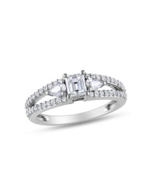 Concerto 1 CT Multi-shape Diamonds TW 14k White Gold Fashion Ring - DIAMOND - 8