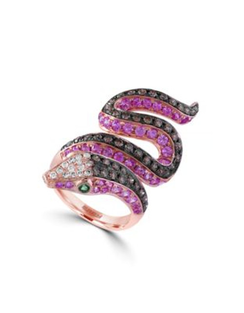 Effy 14 Karat Rose Gold Serpent Ring - MULTI - 7