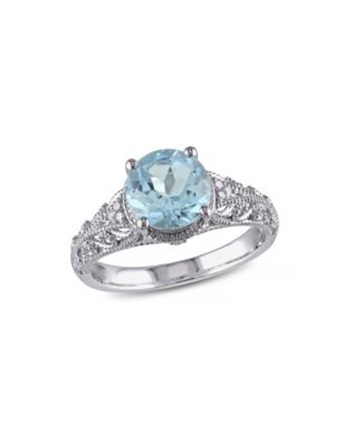 Concerto 2.33TCW Blue Topaz and Diamond Accent Cocktail Ring - TOPAZ - 5