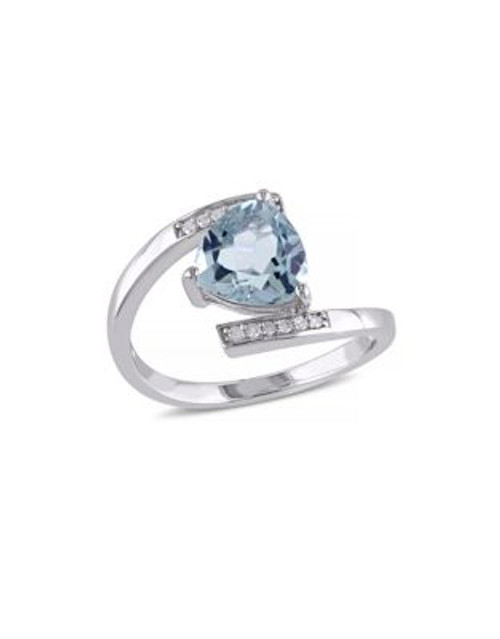 Concerto 2.17TCW Trilliant-Cut Blue Topaz and Diamond Accent Ring - TOPAZ - 8