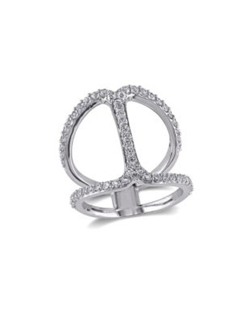 Concerto White Topaz Pave Ring - TOPAZ - 8