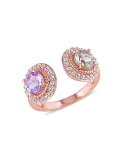 Concerto Multi-Gemstone Rose-Goldtone Sterling Silver Ring - MULTI - 6