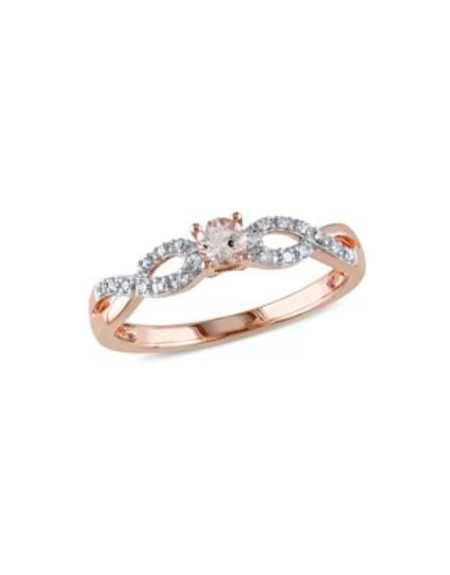 Concerto 0.16TCW Morganite and Diamond Ring - ROSE GOLD - 6