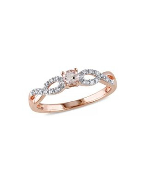 Concerto 0.16TCW Morganite and Diamond Ring - ROSE GOLD - 9