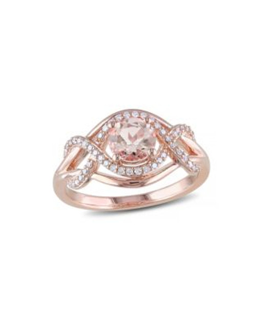 Concerto 0.8TCW Morganite and Diamond Ring - PINK - 6