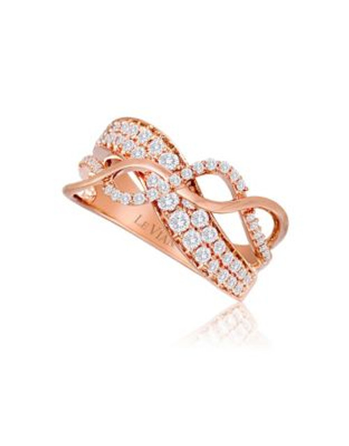 Le Vian 14K Strawberry Gold Vanilla Sinuous Swirls Diamond Ring - WHITE - 7