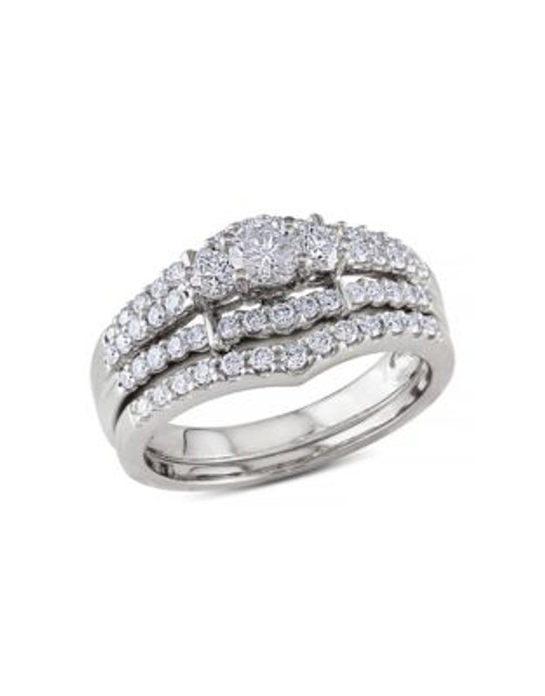 Concerto 1 CT Diamond TW 14k White Gold Bridal Set Ring - DIAMOND - 8