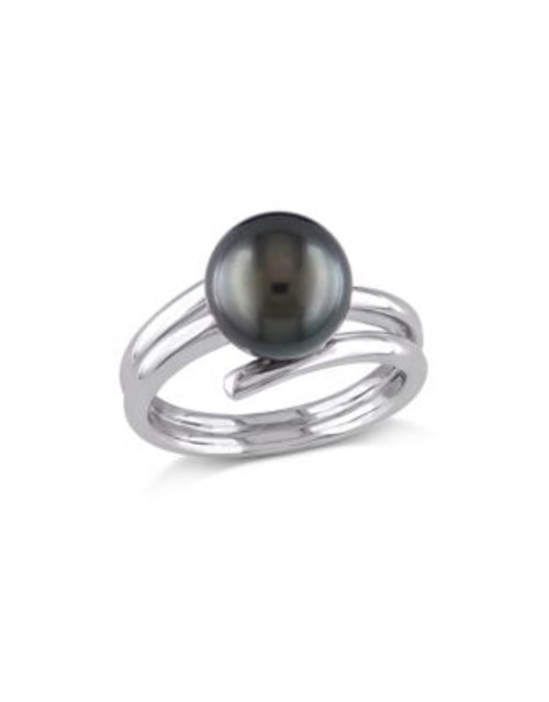 Concerto Black Tahitian Pearl Sterling Silver Ring - PEARL - 6