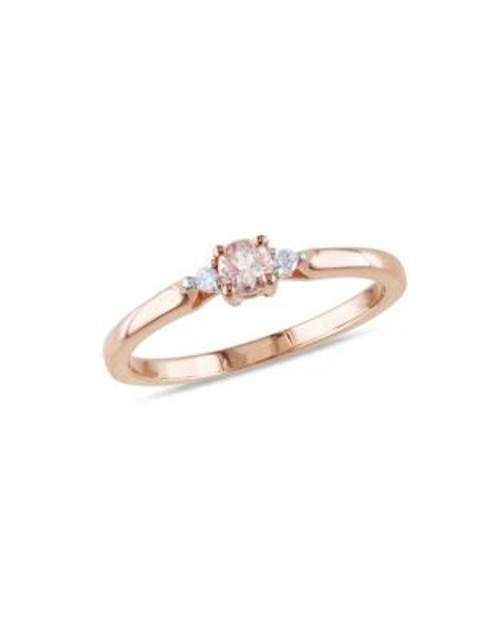 Concerto 0.16TCW Morganite and Diamond Ring - ROSE - 7