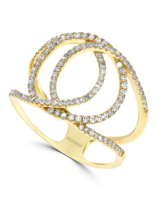 Effy 14K Yellow Gold 0.42ct Diamond Ring - YELLOW GOLD - 7