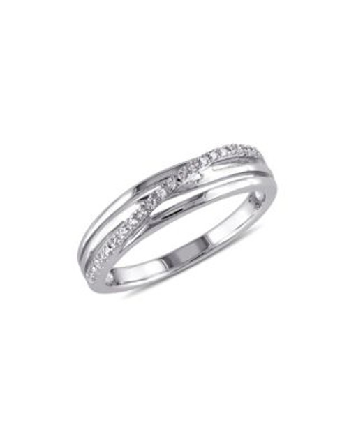 Concerto Diamond Sterling Silver Multi-Band Ring - DIAMOND - 6