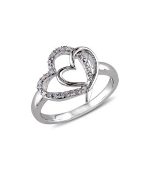 Concerto Diamond Double Heart Ring - DIAMOND - 7