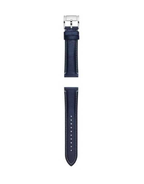 Fossil Q Grant Stainless Steel Leather Replacement Watch Band - BLUE