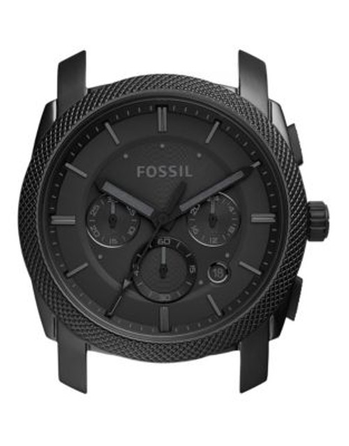 Fossil Machine Chronograph Black Stainless Steel Case - BLACK