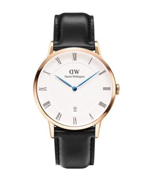 Daniel Wellington Dapper Sheffield 38mm Leather Watch - BLACK