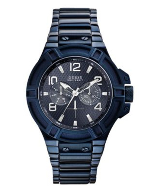 Guess Multifunction Blue Stainless Steel Bracelet Watch - BLUE