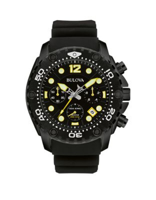 Bulova Mens Chronograph Sea King Collection Watch 98B243 - BLACK