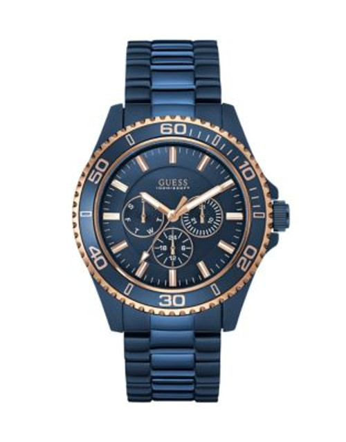Guess Chaser Stainless Steel Multifunction Watch - BLUE