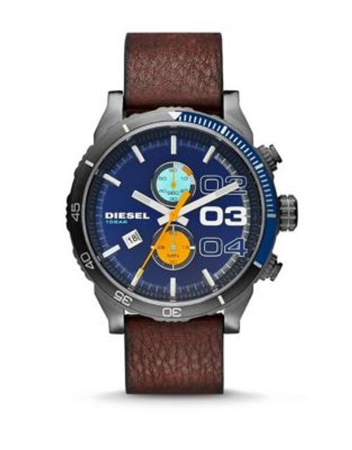 Diesel Mens Chronograph Double Down 2.0 Chrono DZ4350 Watch - BROWN