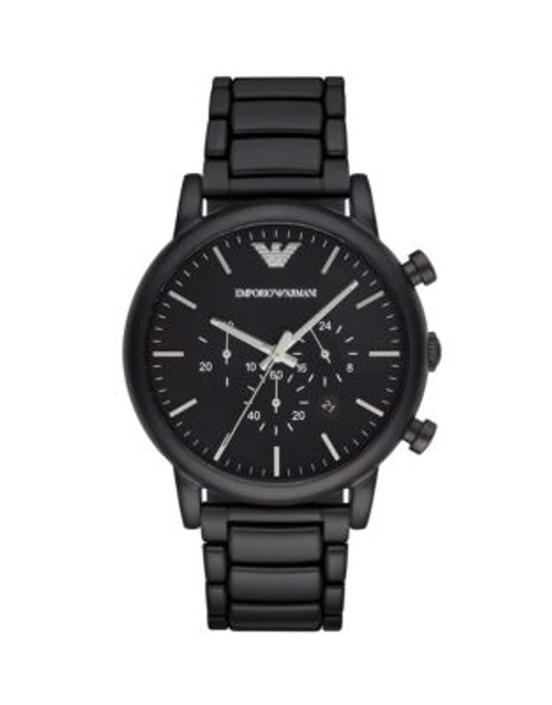 Emporio Armani Chronograph Matte Black Watch - BLACK