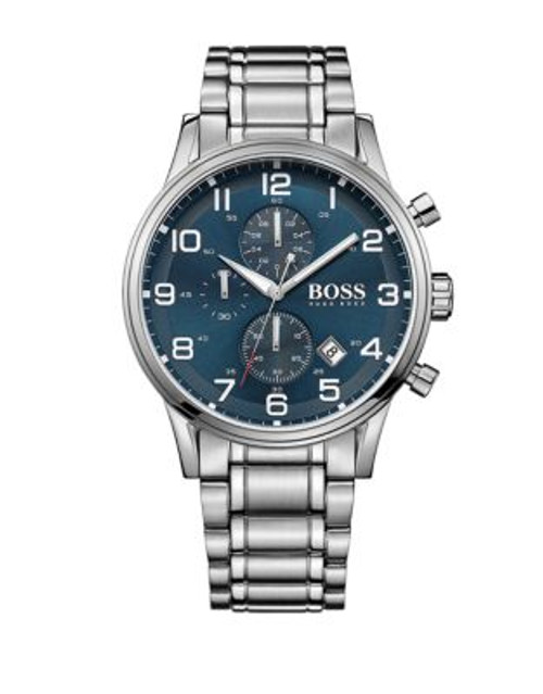 Boss Mens Chronograph Aeroliner 1513183 Watch - BLUE