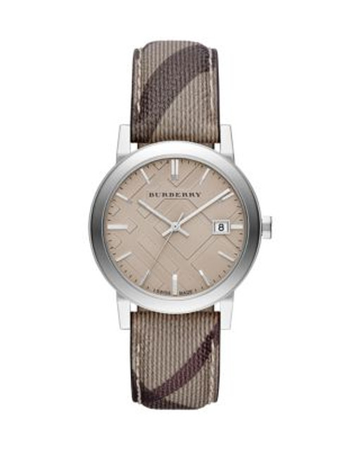 Burberry The City Analog Check Watch - BEIGE