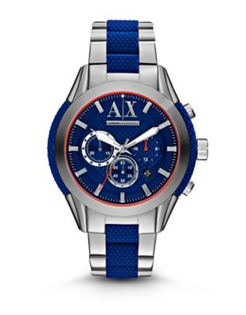 Armani Exchange Mens Coronado Summer Remix Stainless Steel ChronographWatch AX1386 - BLUE/SILVER