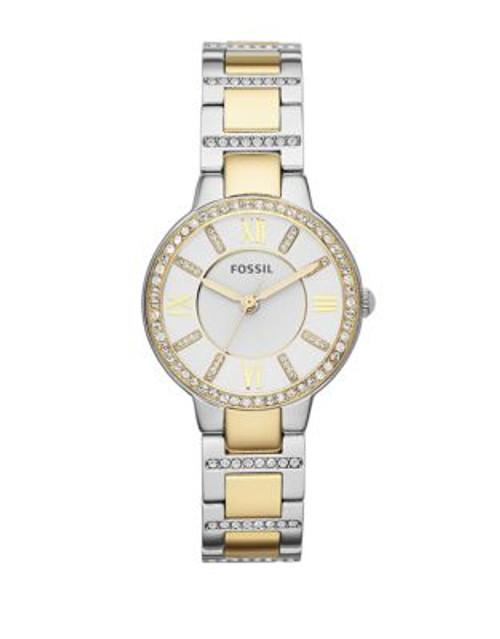 Fossil Virginia Three-Hand Stainless Steel Watch Two Tone - TWO TONE