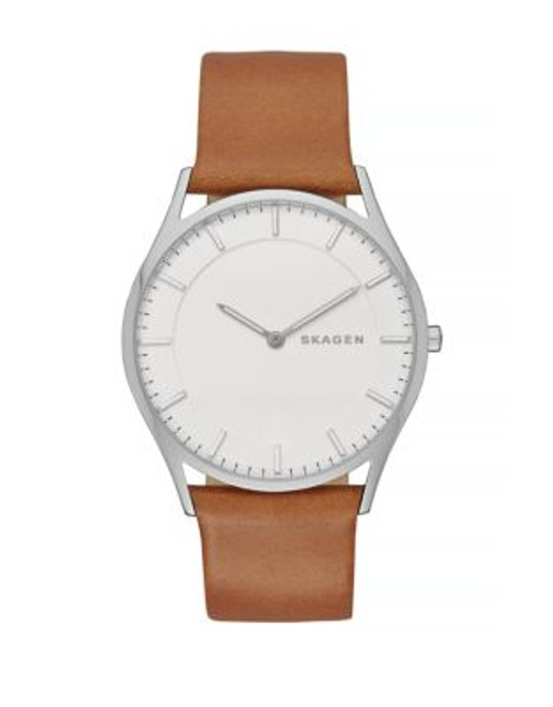 Skagen Denmark Holst Analog Stainless Steel Watch - BROWN