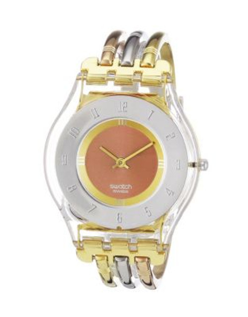 Swatch Tri-Gold S Tri-Tone Stainless Steel and Plexiglass Watch - TRI TONE