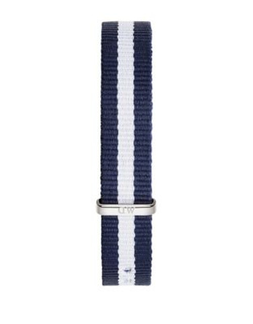 Daniel Wellington Silver Winchester NATO Watch Strap - SILVER/BLUE