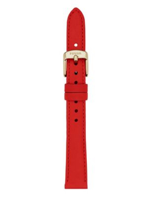 Fossil Red Slim Leather Watch Strap - RED