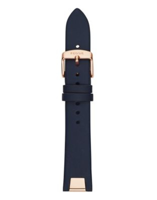 Fossil Navy Leather Watch Strap - BLUE