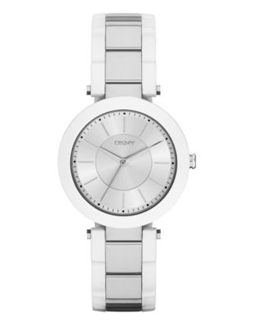 Dkny Womens Stanhope White Ceramic & Silver-tone Watch NY2288 - WHITE