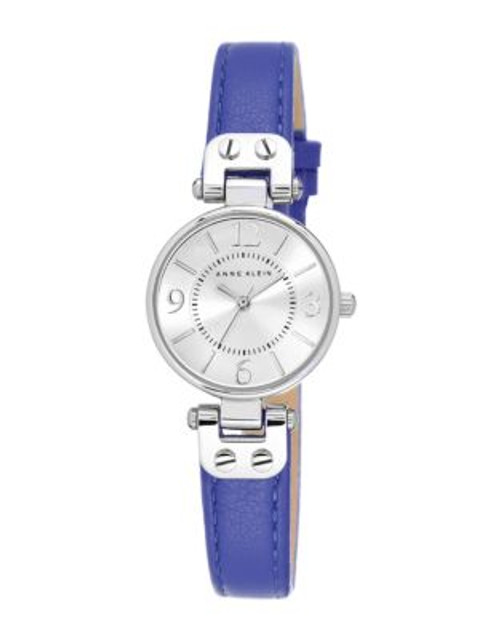 Anne Klein Silver Tone Ladies Mini Watch With Cobalt Strap 10-9443SVCB - BLUE