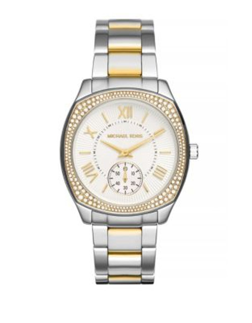 Michael Kors Bryn Pave Two-Tone Stainless Steel Link Watch - TWO TONE
